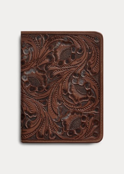 Portfólio Ralph Lauren Hand-Tooled Couro Homem 12037-TIFG